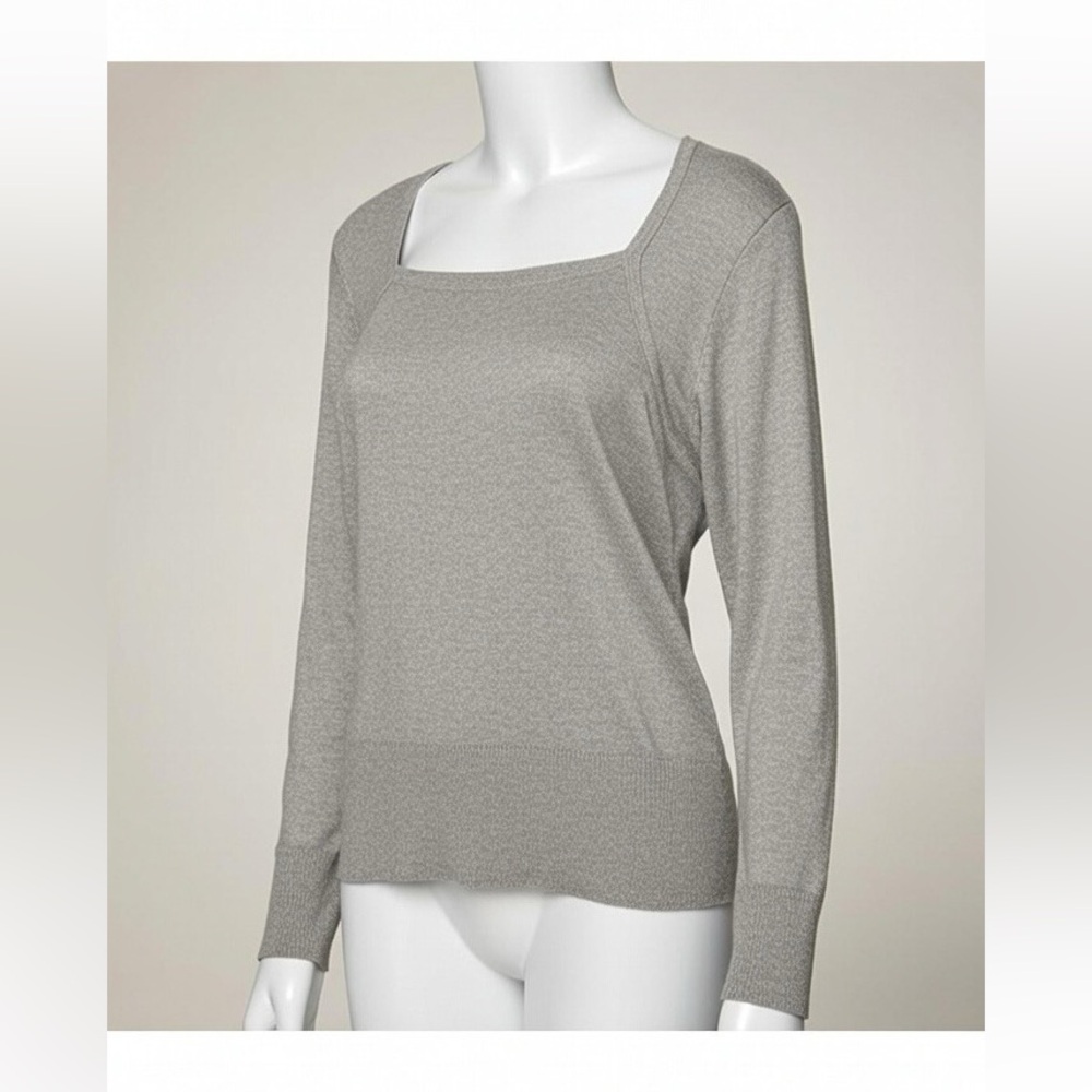 Whbm~ Silvery knit Top sizeXL